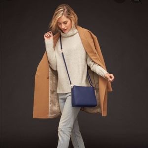 Lo & Sons Pearl Crossbody Saffiano Leather Blue